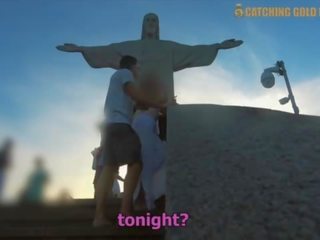 Фантастичний порно з a бразилійка вулиця дівчина picked вгору від christ в redeemer в ріо де janeiro