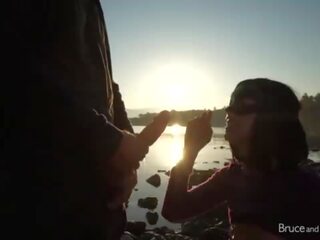 Sunrise pohlaví klip - veřejné fucking&comma; bj & čurat hrát pro drobounký bohyně