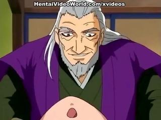 Nasty anime mademoiselle fucks with older man