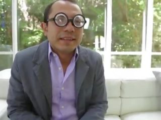 Mexican nerd fucks a girl from his office!