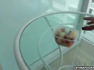 Latina Pleases His manhood On A Hotel Balcony